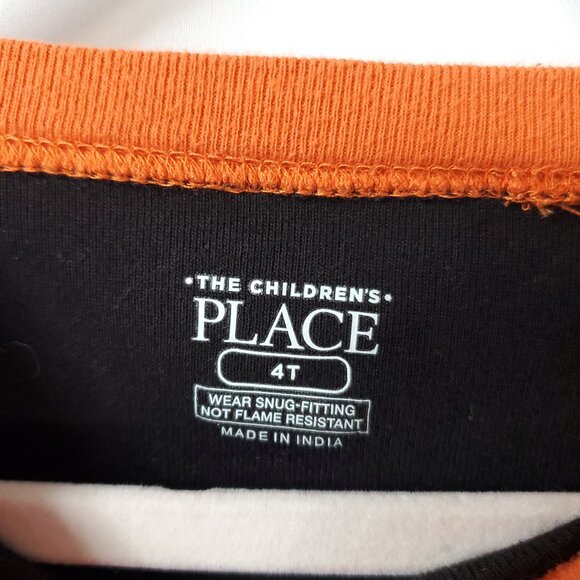 The Childrens Place Unisex Halloween "The Boo Crew 2021" Lng Slv Pant PJs Sz 4T - Picture 5 of 9